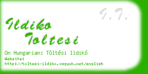 ildiko toltesi business card