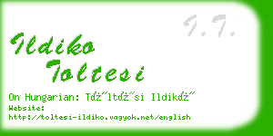 ildiko toltesi business card